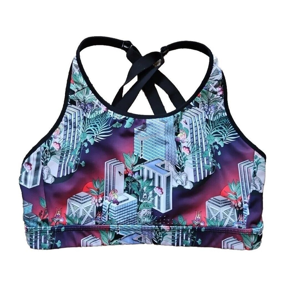 Nike Purple Multi-Color Strappy Sports Bra